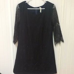 Lace black and blue dress